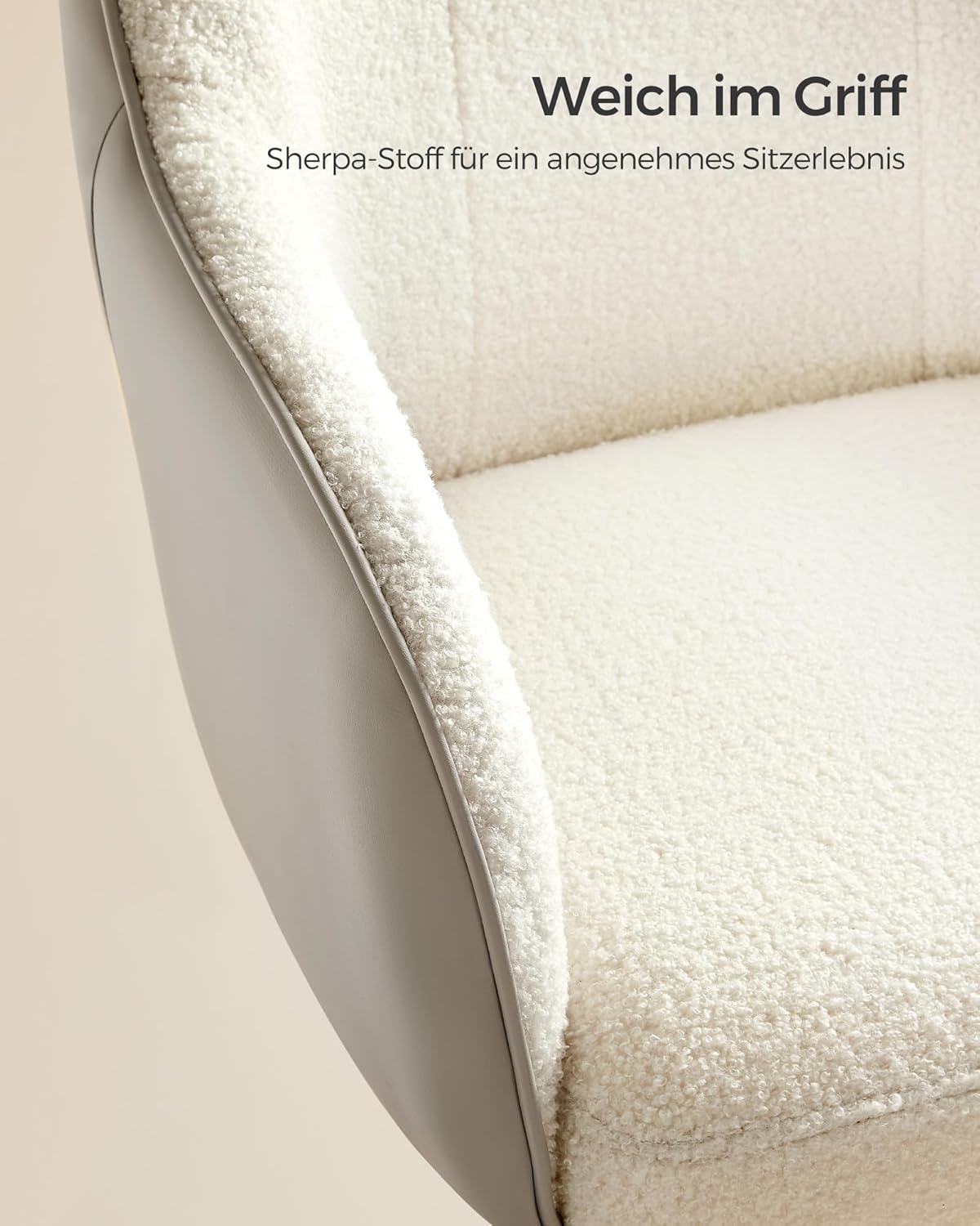 Uredska okretna stolica, podesiva visina, boja cappuccino bež