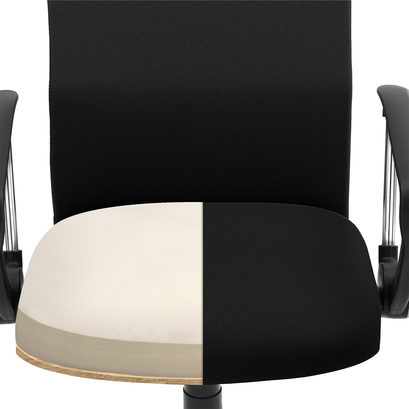 Uredska stolica, Ergonomska okretna stolica, 63 x (110-120) x 63 cm, crna | SONGMICS-vitahome.hr