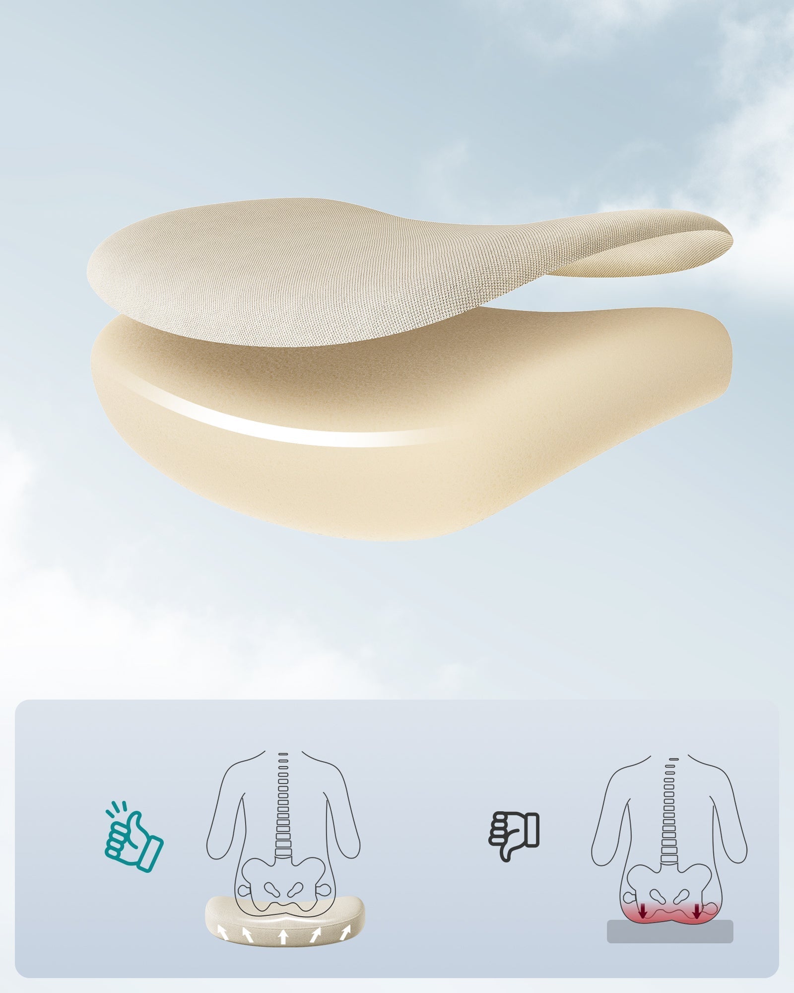 Uredska stolica, ergonomski naslon, podesiva visina, preklopni rukonasloni, bež