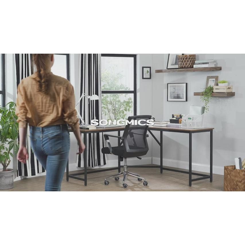 Uredska stolica, mrežasta uredska okretna stolica, crna | SONGMICS-vitahome.hr