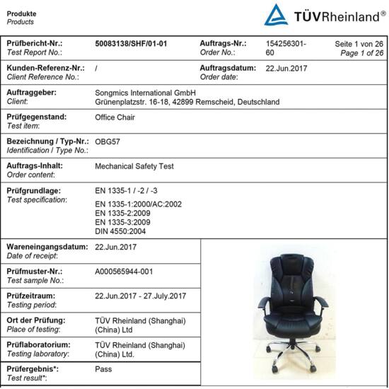 uredska stolica od umjetne kože-SONGMICS-Vita Home