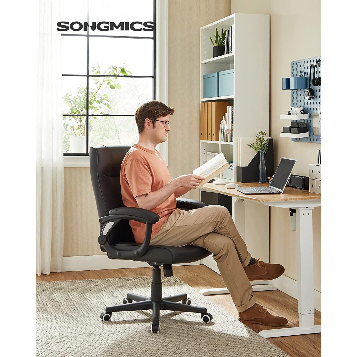 Uredska stolica, okretna stolica podesiva po visini ergonomskog dizajna | SONGMICS-vitahome.hr