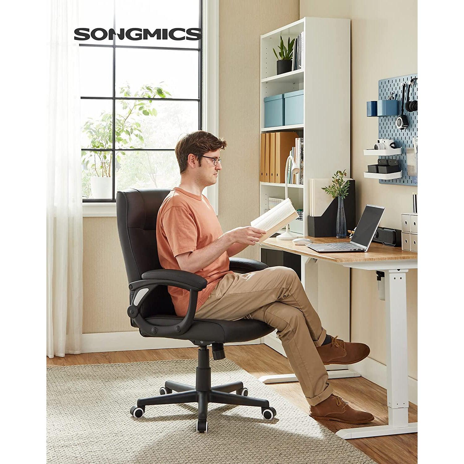 Uredska stolica, okretna stolica podesiva po visini ergonomskog dizajna | SONGMICS-vitahome.hr