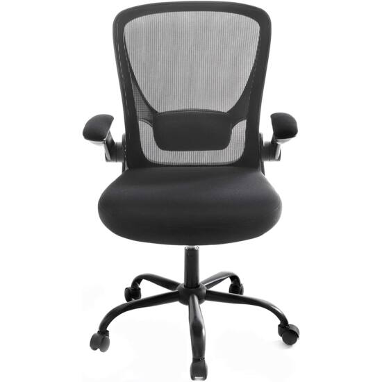 uredska stolica sa sklopivim naslonima za ruke, ergonomska računalna stolica | SONGMICS-vitahome.hr
