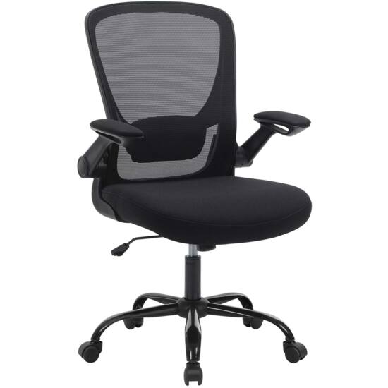 uredska stolica sa sklopivim naslonima za ruke, ergonomska računalna stolica | SONGMICS-vitahome.hr