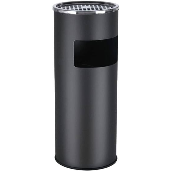 Vanjska stojeća pepeljara 30L, 60,5 x 24,5 cm, crno-srebrna | SONGMICS-vitahome.hr