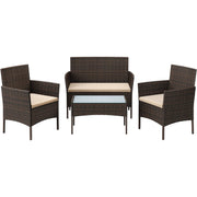 vanjski vrtni namještaj, garniture namještaja, smeđa i tamnosmeđa | SONGMICS-vitahome.hr