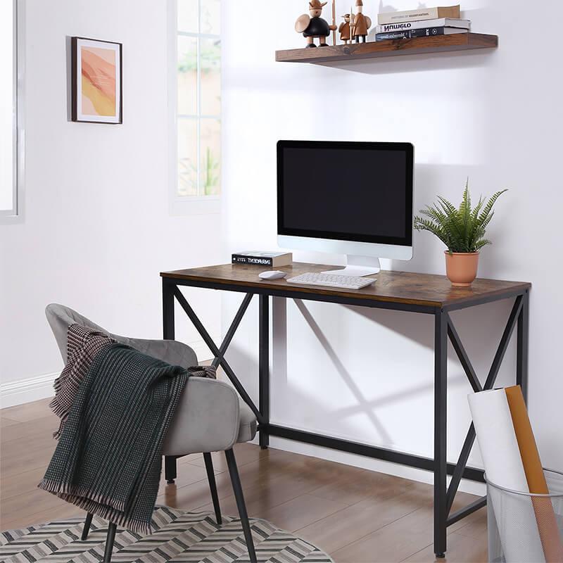 VASAGLE računalni stol 115 x 60 x 76 cm, Rustik smeđe-crni | Vasagle-vitahome.hr