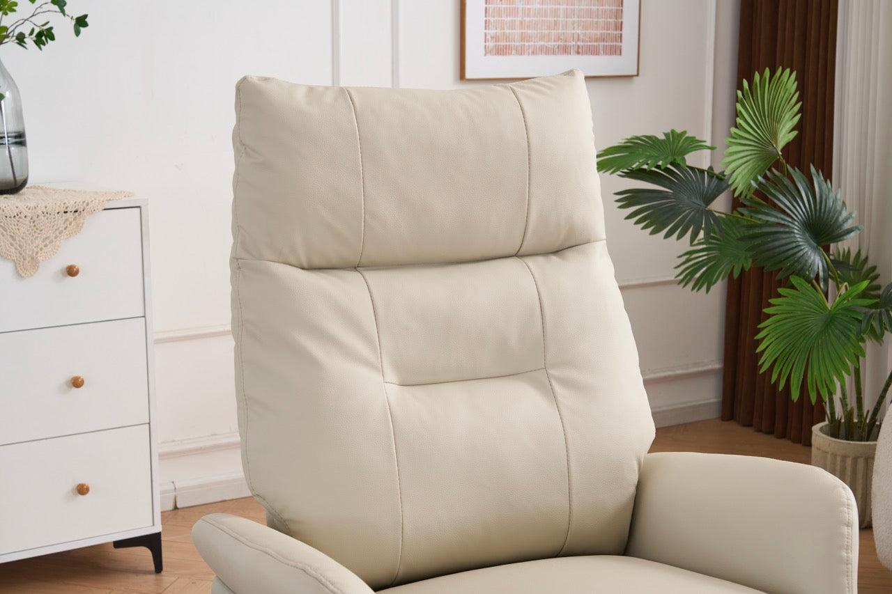 VASHOME električna fotelja za opuštanje s podesivim naslonom, osloncem za noge i USB priključkom, bež