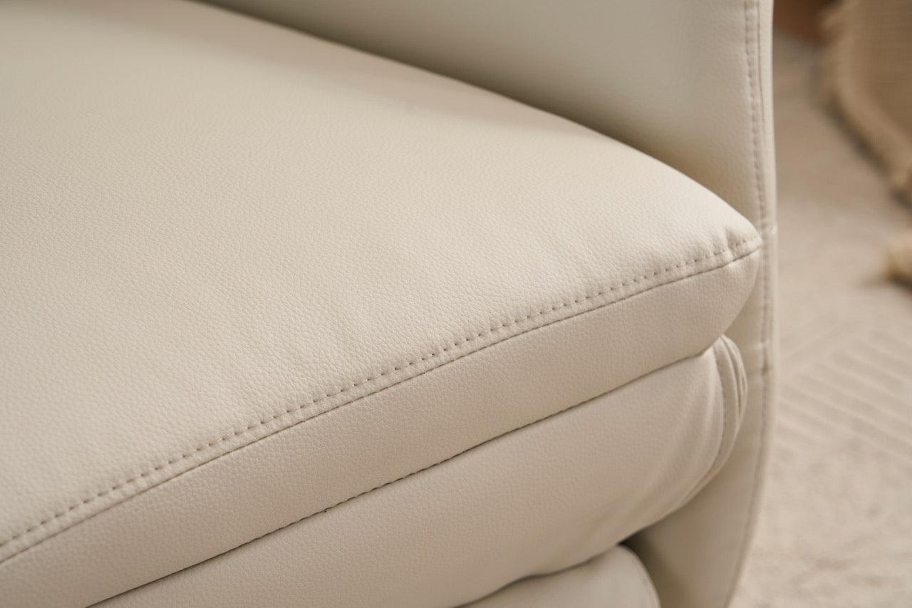 VASHOME električna fotelja za opuštanje s podesivim naslonom, osloncem za noge i USB priključkom, bež