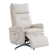VASHOME električna fotelja za opuštanje s podesivim naslonom, osloncem za noge i USB priključkom, bež