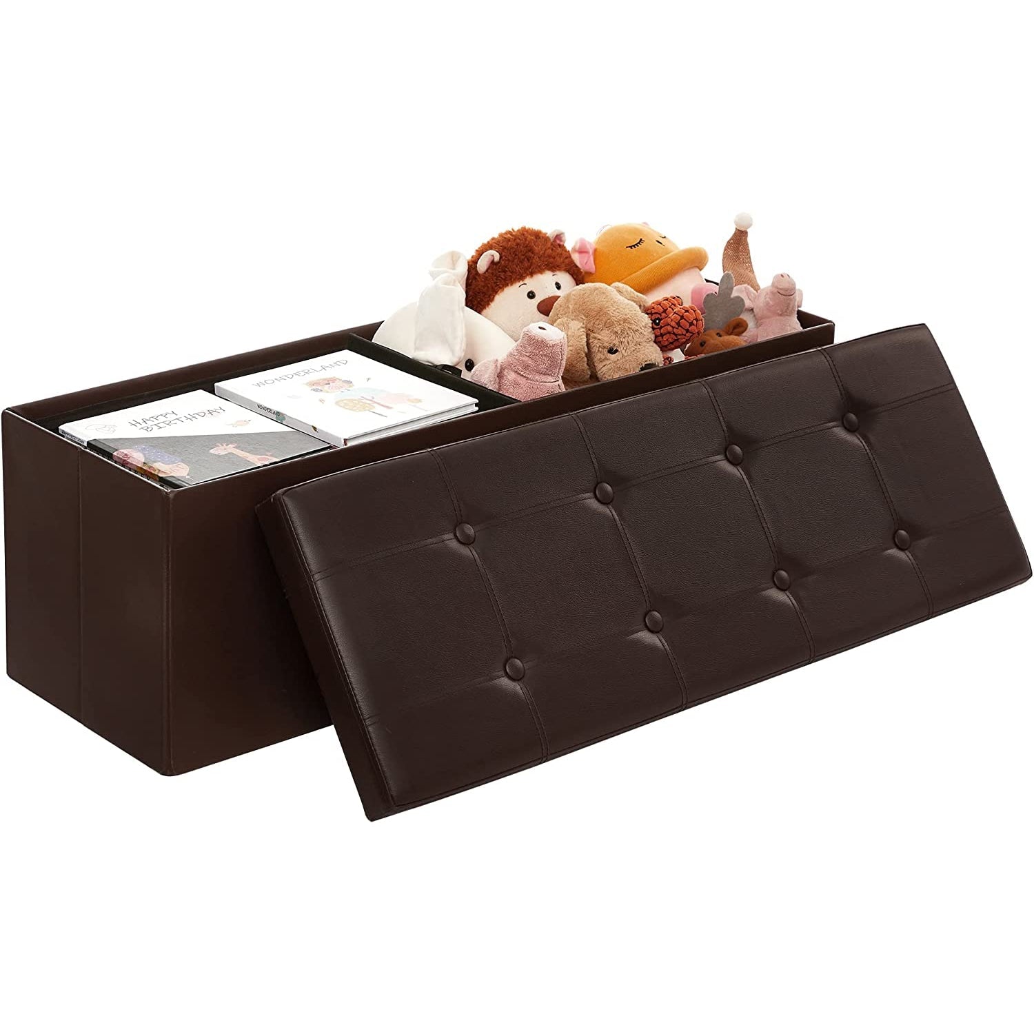 Velika klupa za odlaganje, maks. nosivost 300 kg, smeđa 110 x 38 x 38 cm | SONGMICS-vitahome.hr