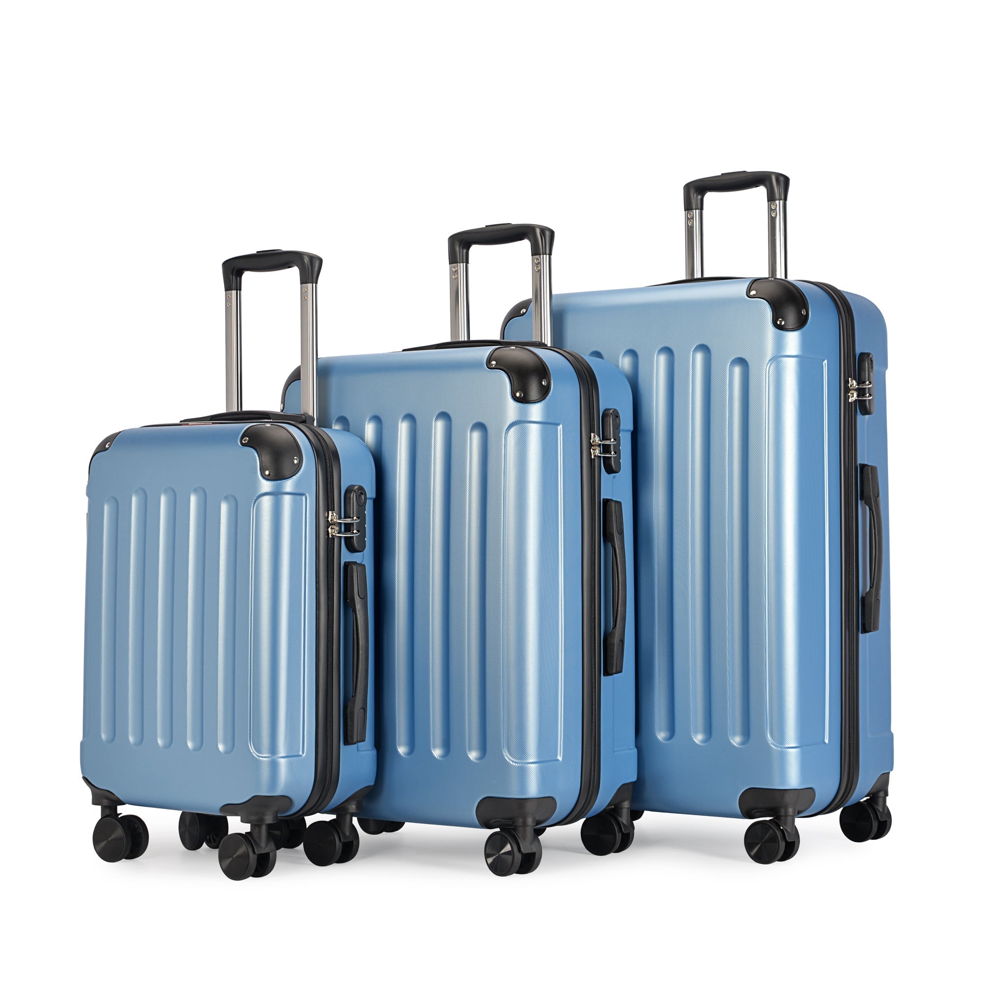 VERTICAL set od 3 kofera na 4 kotača s bravom, ledeno plava | BONTOUR-vitahome.hr