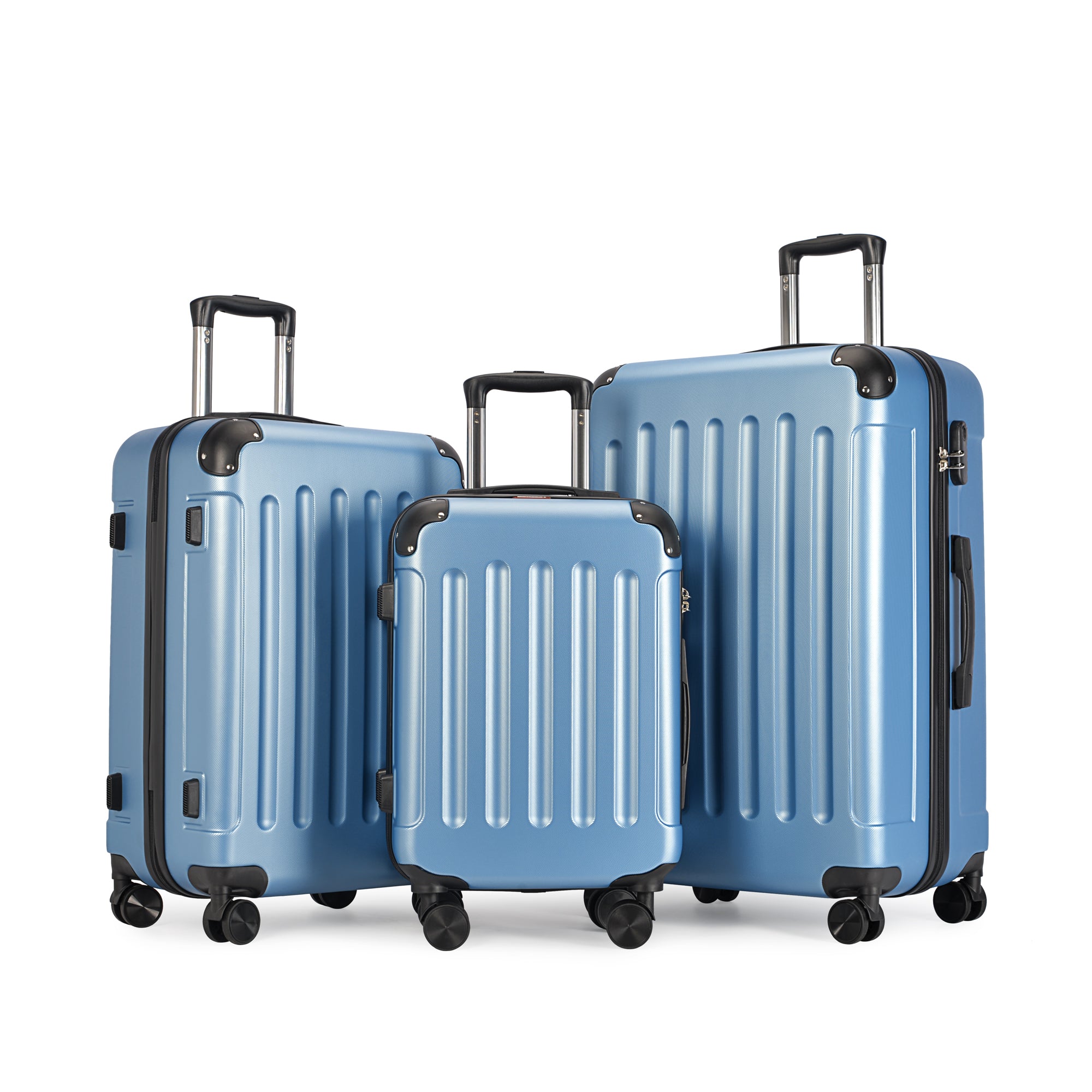 VERTICAL set od 3 kofera na 4 kotača s bravom, ledeno plava | BONTOUR-vitahome.hr