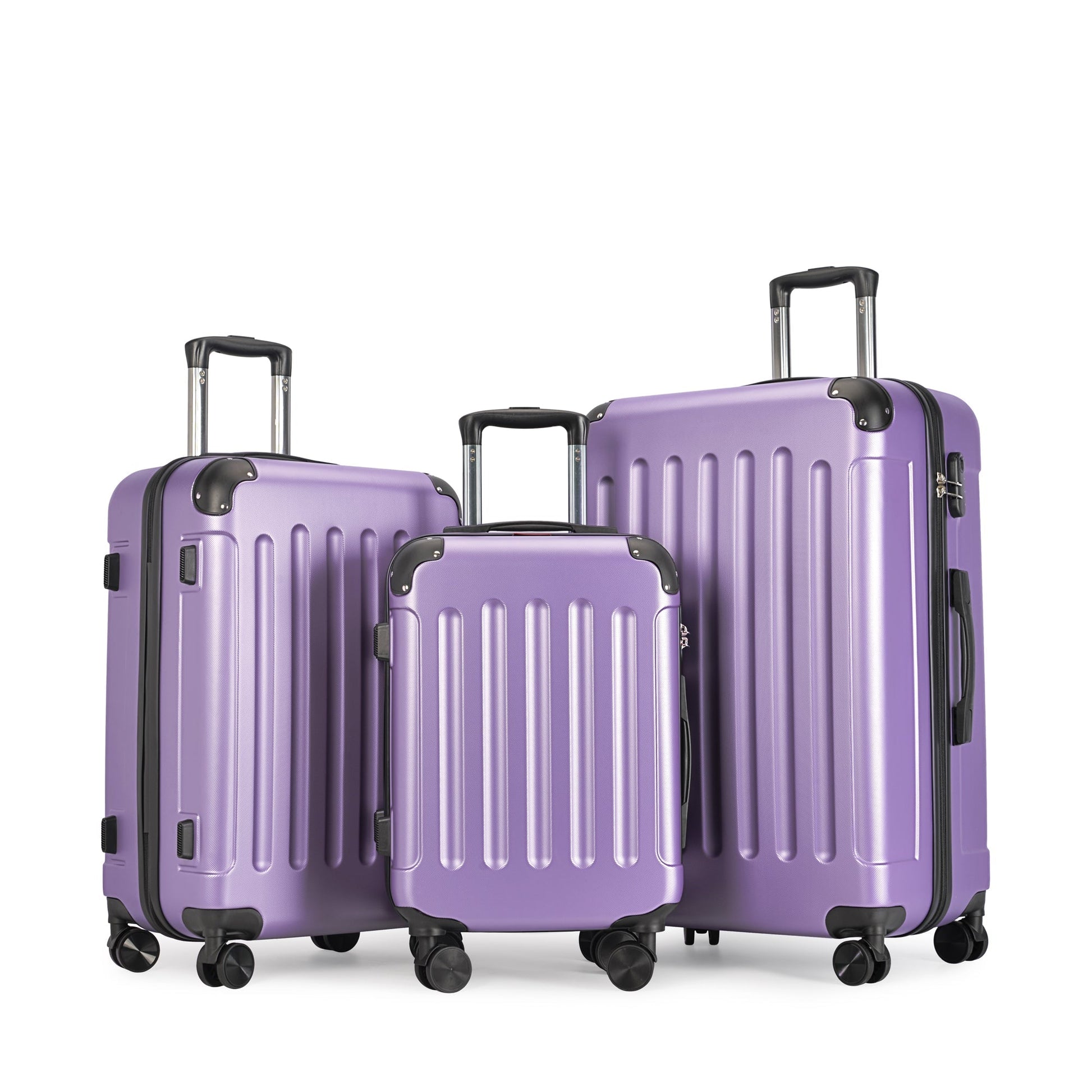 VERTICAL set od 3 kofera na 4 kotača s bravom, ljubičasta | BONTOUR-vitahome.hr
