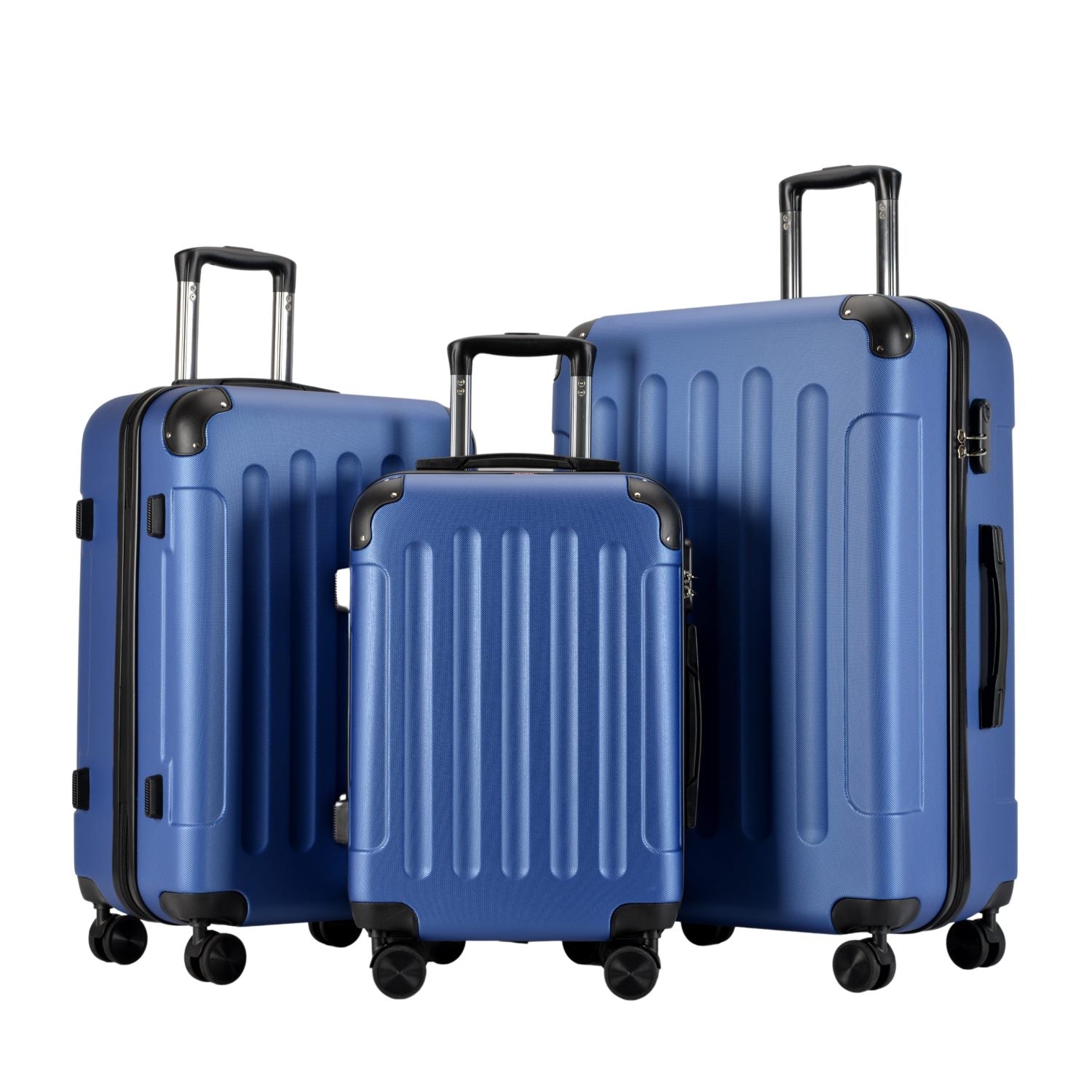 VERTICAL set od 3 kofera na 4 kotača s bravom, tamno plavi | BONTOUR-vitahome.hr