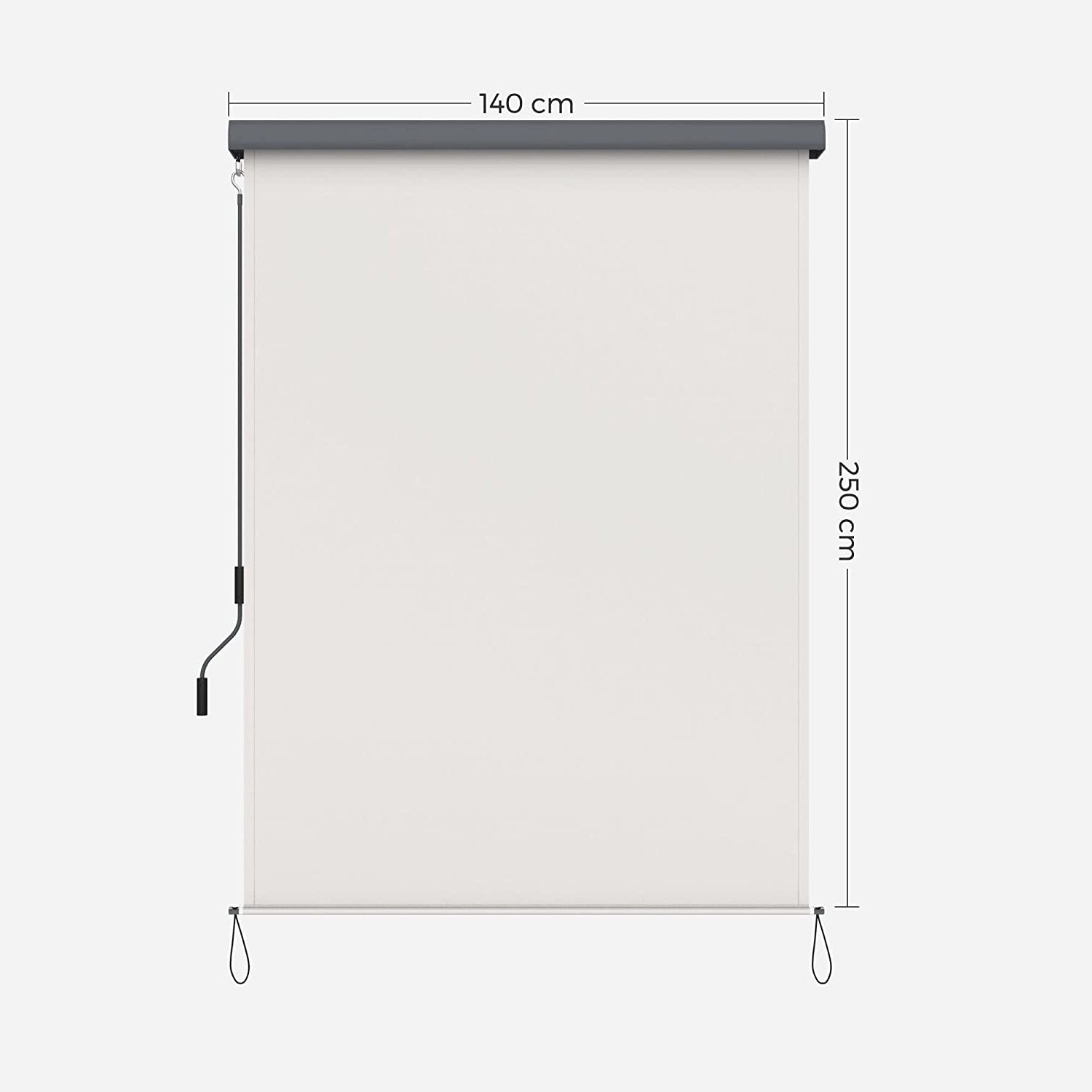 Vertikalna tenda 1,4 x 2,5 m (Š x V), bež boje | SONGMICS-vitahome.hr