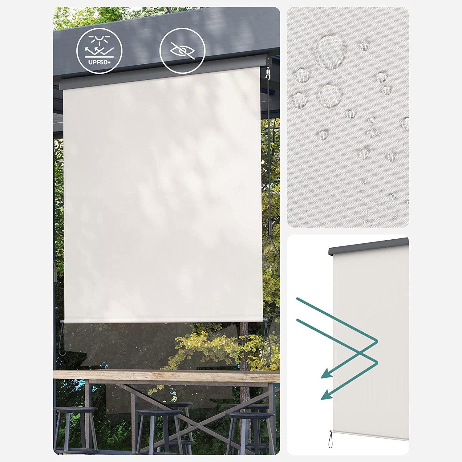 Vertikalna tenda 1,4 x 2,5 m (Š x V), bež boje | SONGMICS-vitahome.hr
