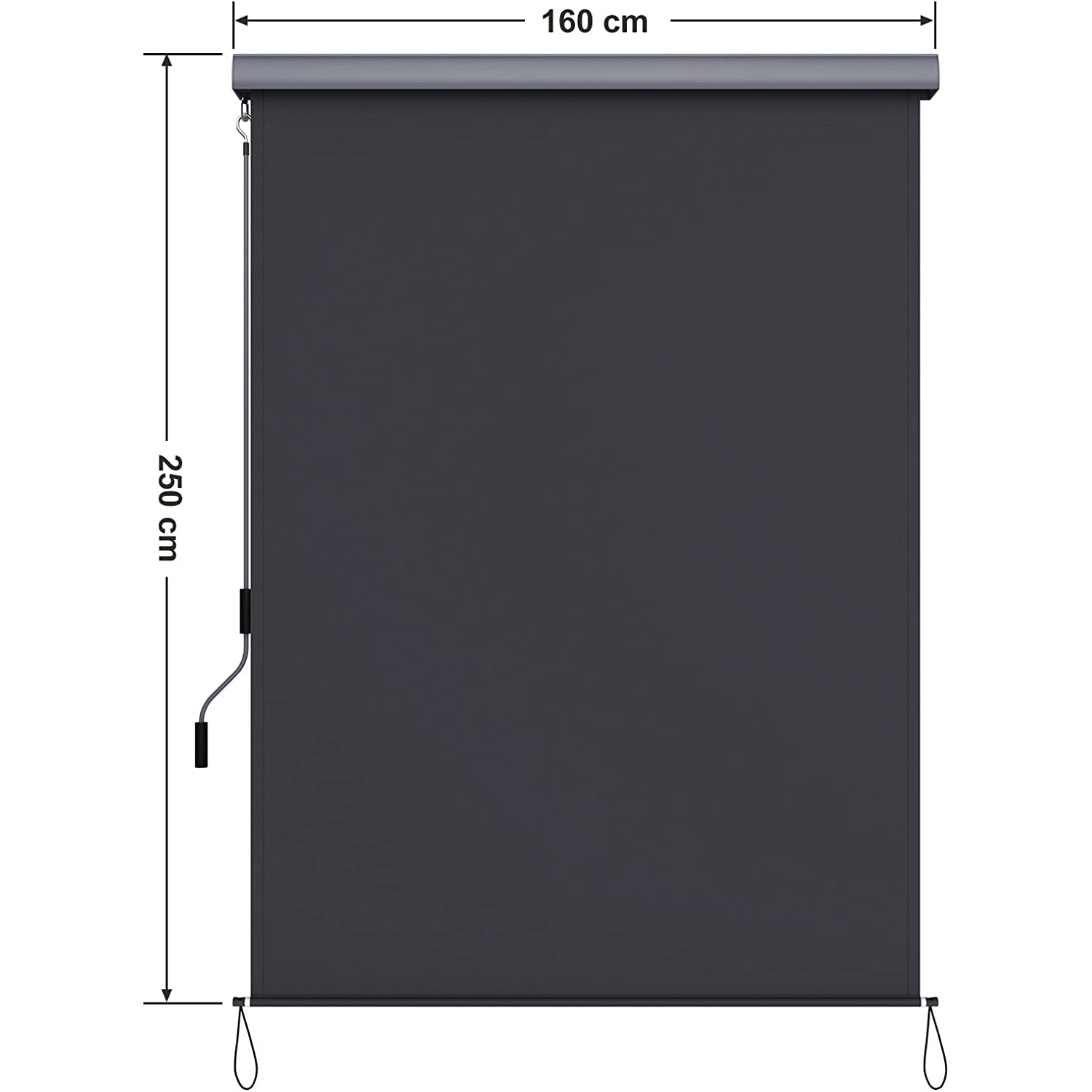 Vertikalna tenda 2,5 x 1,6 m (V x Š), sive boje | SONGMICS-vitahome.hr