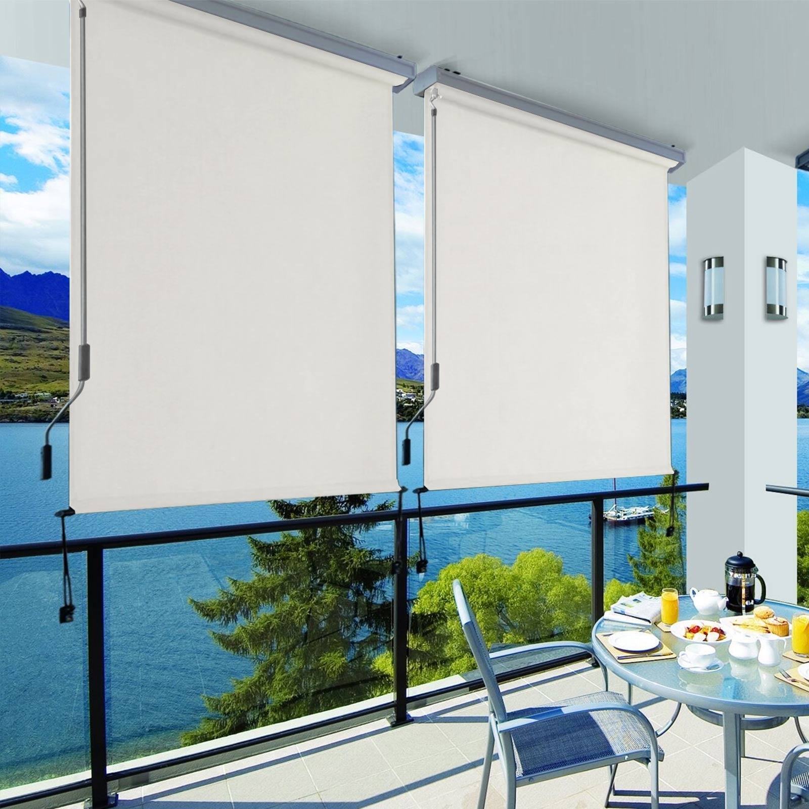 Vertikalna tenda za terasu i balkon, 2,5 × 1,8 m (V × Š), bež | SONGMICS