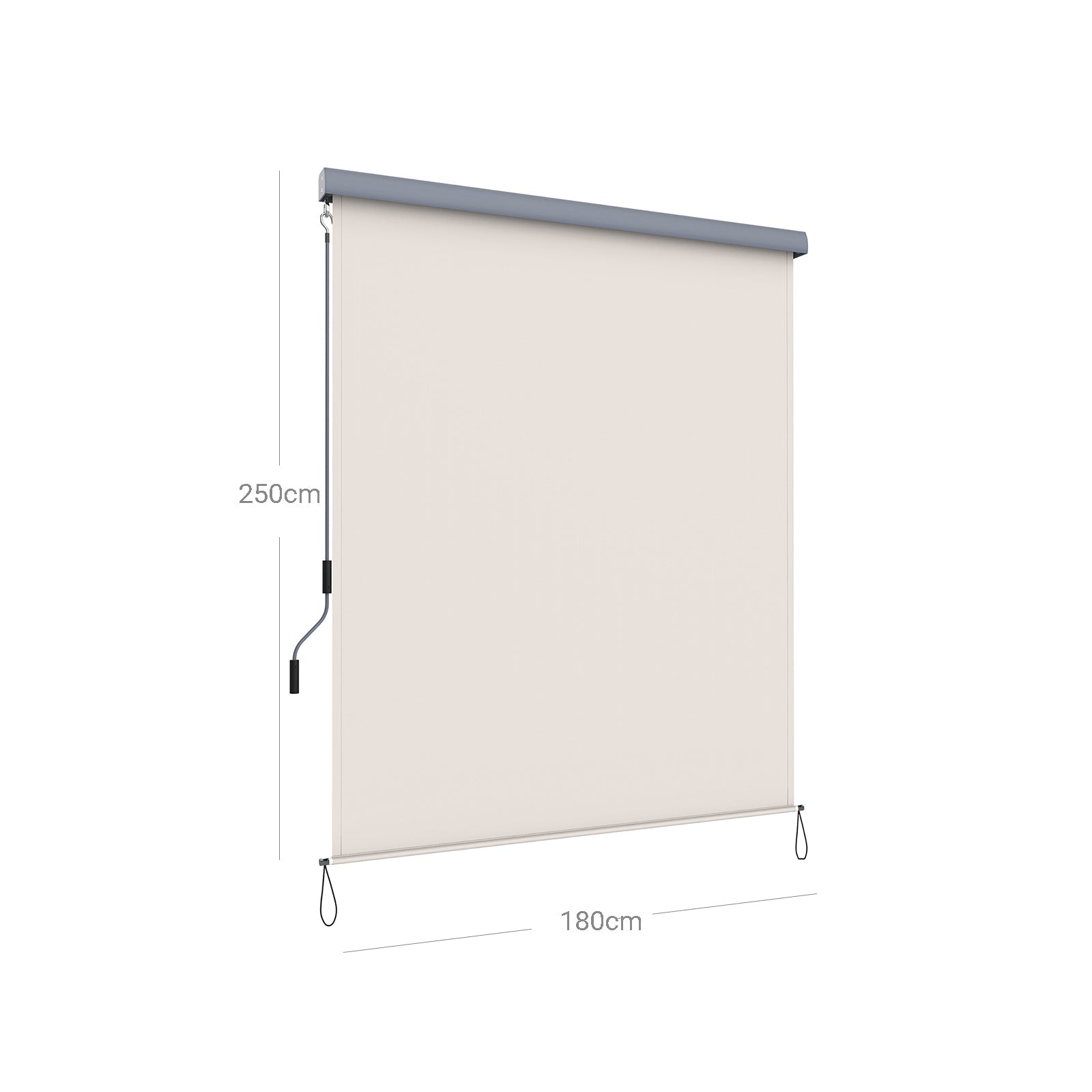 Vertikalna tenda za terasu i balkon, 2,5 × 1,8 m (V × Š), bež | SONGMICS