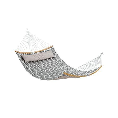Viseća ležaljka s jastukom, 200 x 140 cm, nosivost 225 kg, siva i bijela | SONGMICS-vitahome.hr