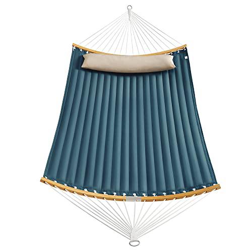 Viseća mreža za dvoje s jastukom, nosivosti 225 kg, 200 x 140 cm, plava-bež | SONGMICS-vitahome.hr