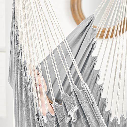 Viseća stolica s 2 jastuka nosivosti do 150kg, 148 x 125 cm, sive i bež boje | SONGMICS-vitahome.hr