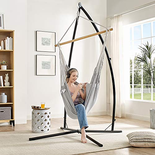 Viseća stolica s 2 jastuka nosivosti do 150kg, 148 x 125 cm, sive i bež boje | SONGMICS-vitahome.hr