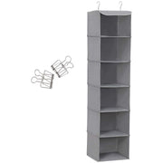 Viseće spremište sa 6 polica, organizator za ormar, 30 x 130 x 30 cm, sivo | SONGMICS-vitahome.hr