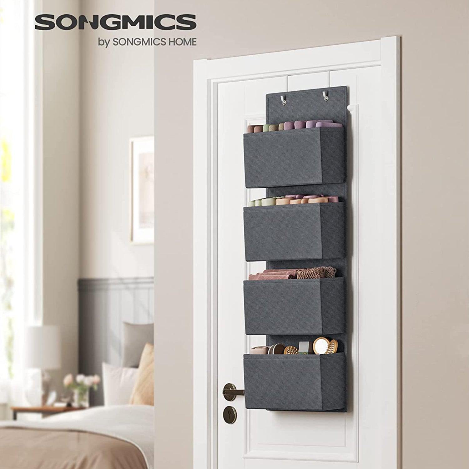 Viseći organizator za odlaganje s 4 džepa 33,5 x 100 x 12 cm, sivi | SONGMICS-vitahome.hr