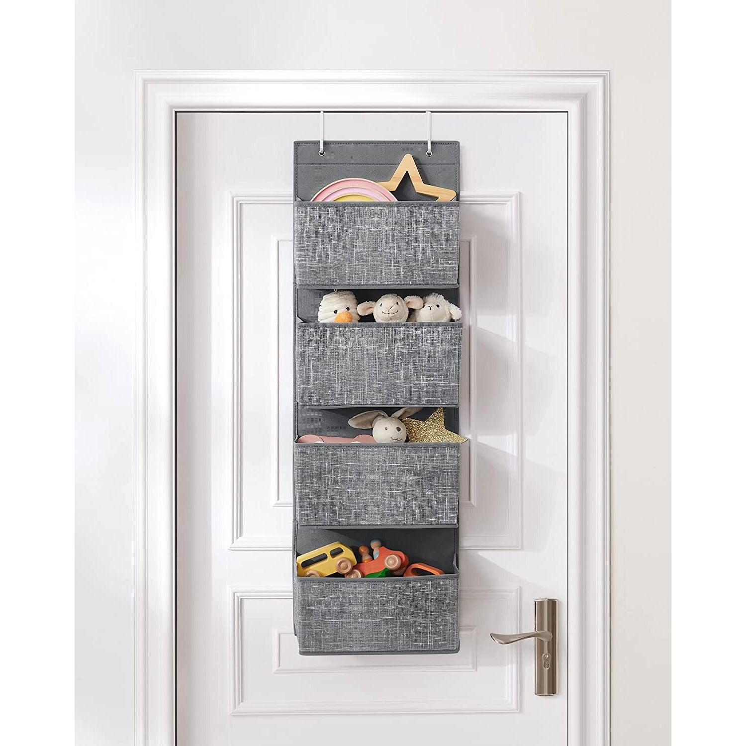 Viseći organizator za odlaganje s 4 džepa 33,5 x 100 x 12 cm, sivo prošarani | SONGMICS-vitahome.hr