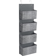 Viseći organizator za odlaganje s 4 džepa 33,5 x 100 x 12 cm, sivo prošarani | SONGMICS-vitahome.hr
