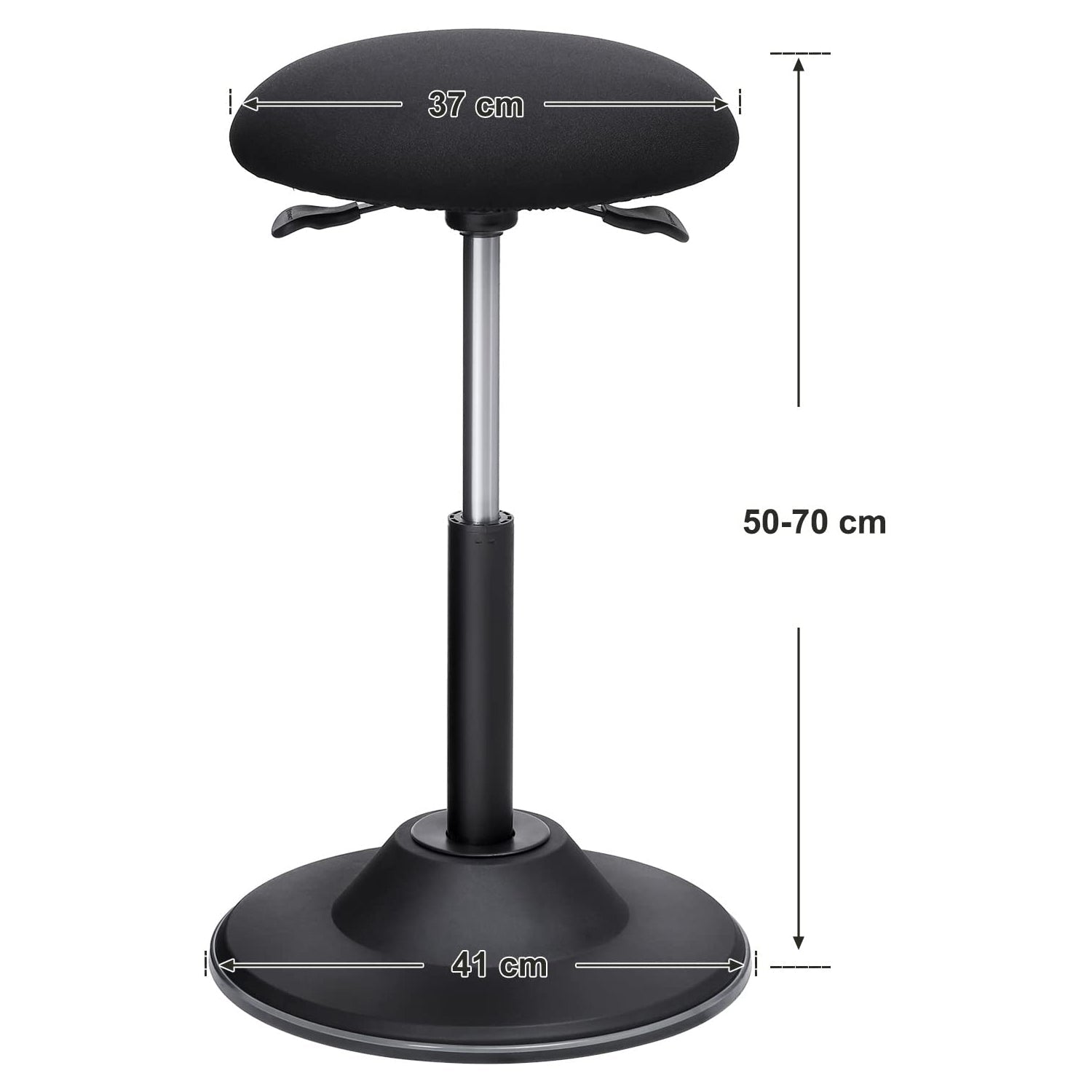 Visoka radna stolica, barska/uredska stolica rotirajuća za 360°, crna | SONGMICS-vitahome.hr