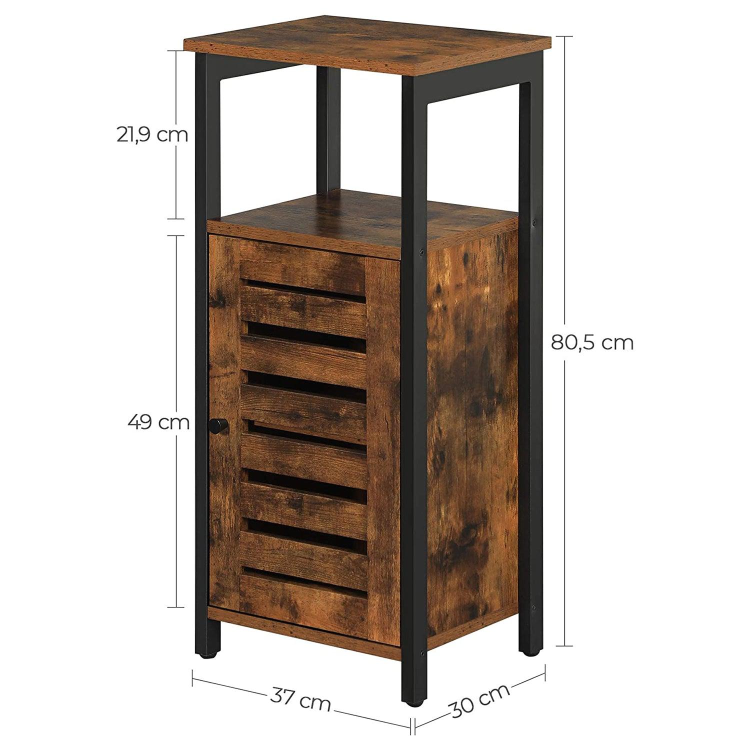 Visoki mali ormar s vratima od letvica 37 x 30 x 81 cm | Vasagle-vitahome.hr