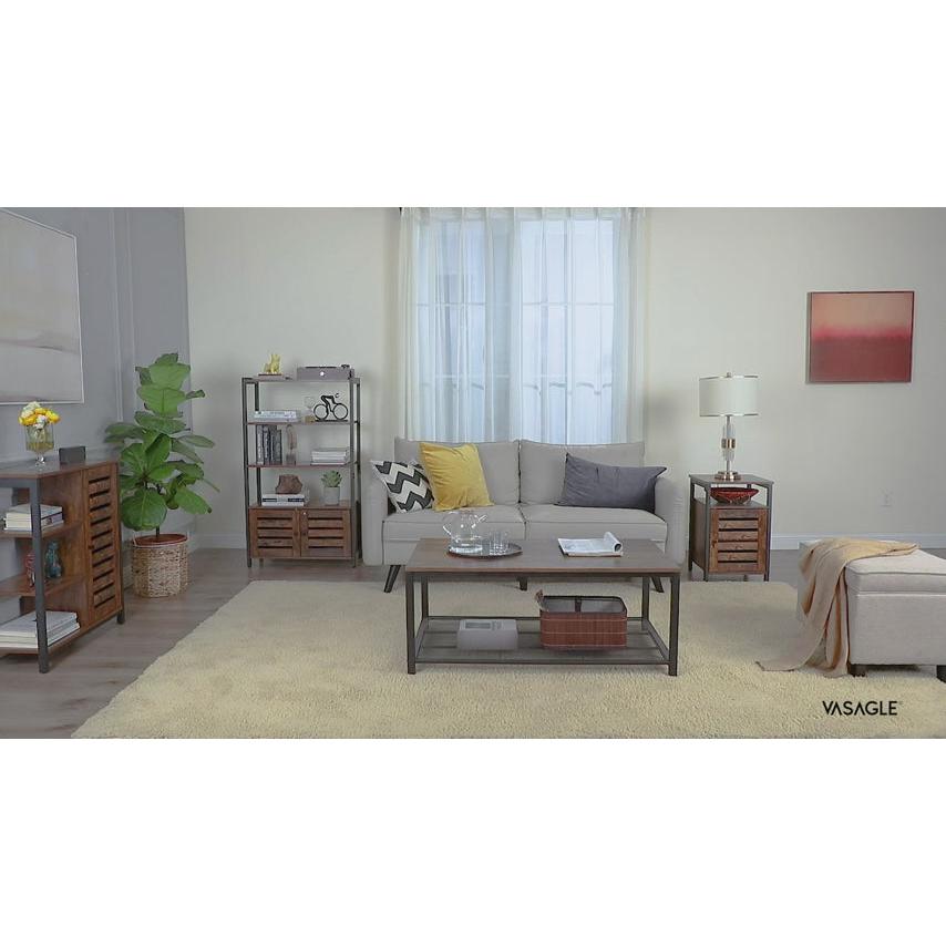 Visoki mali ormar s vratima od letvica 37 x 30 x 81 cm | Vasagle-vitahome.hr