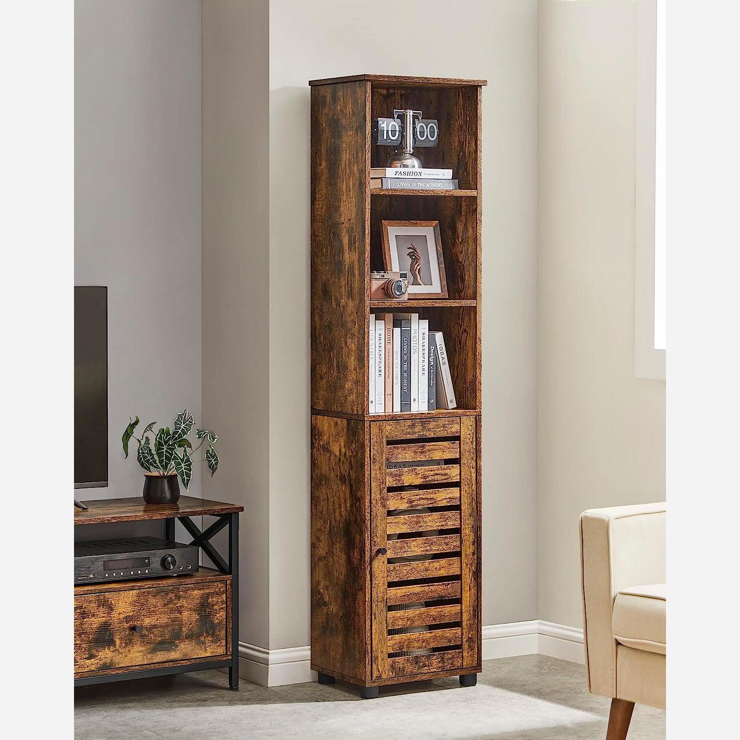 Visoki ormar s podesivom policom, ormar za odlaganje, rustikalno smeđa | VASAGLE-Vasagle-Vita Home