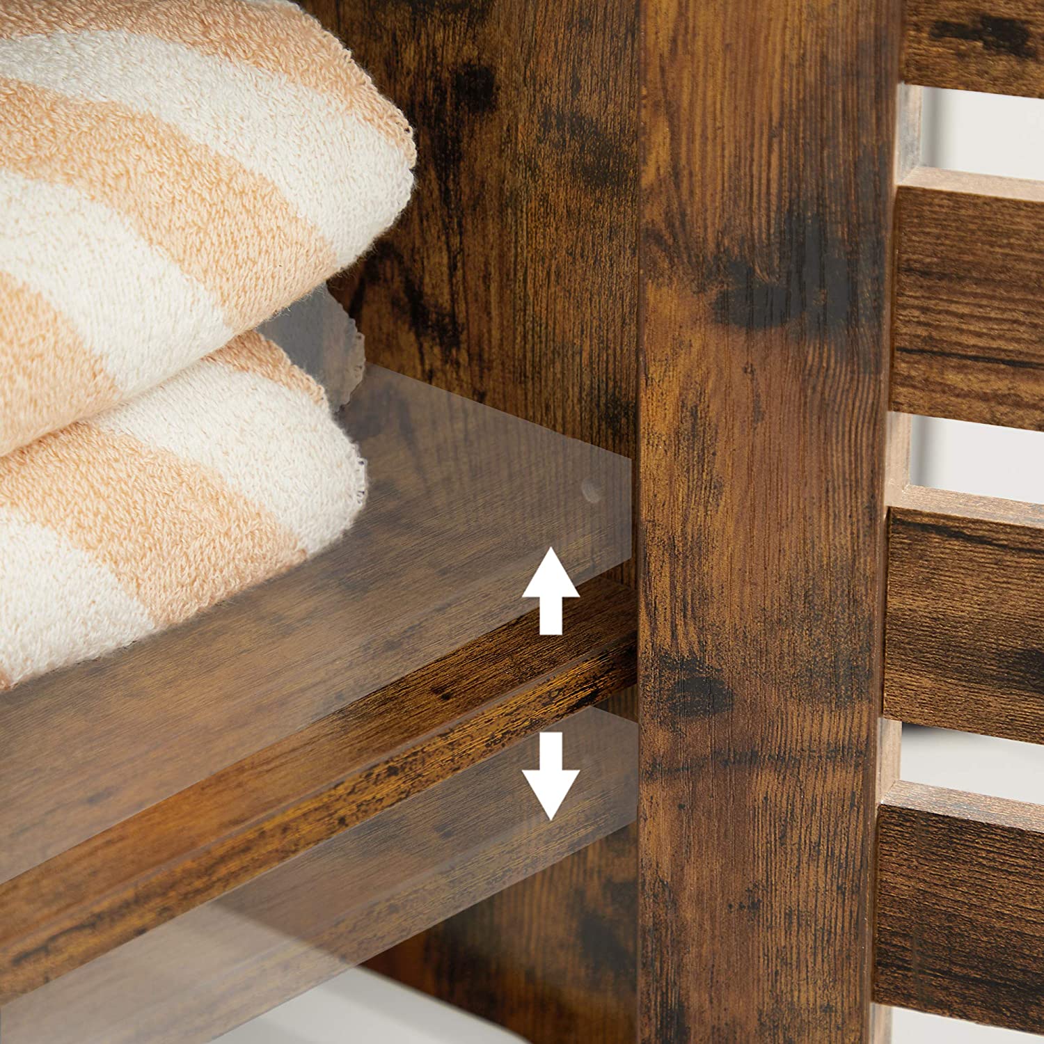 Visoki ormar s podesivom policom, ormar za odlaganje, rustikalno smeđa | VASAGLE-Vasagle-Vita Home