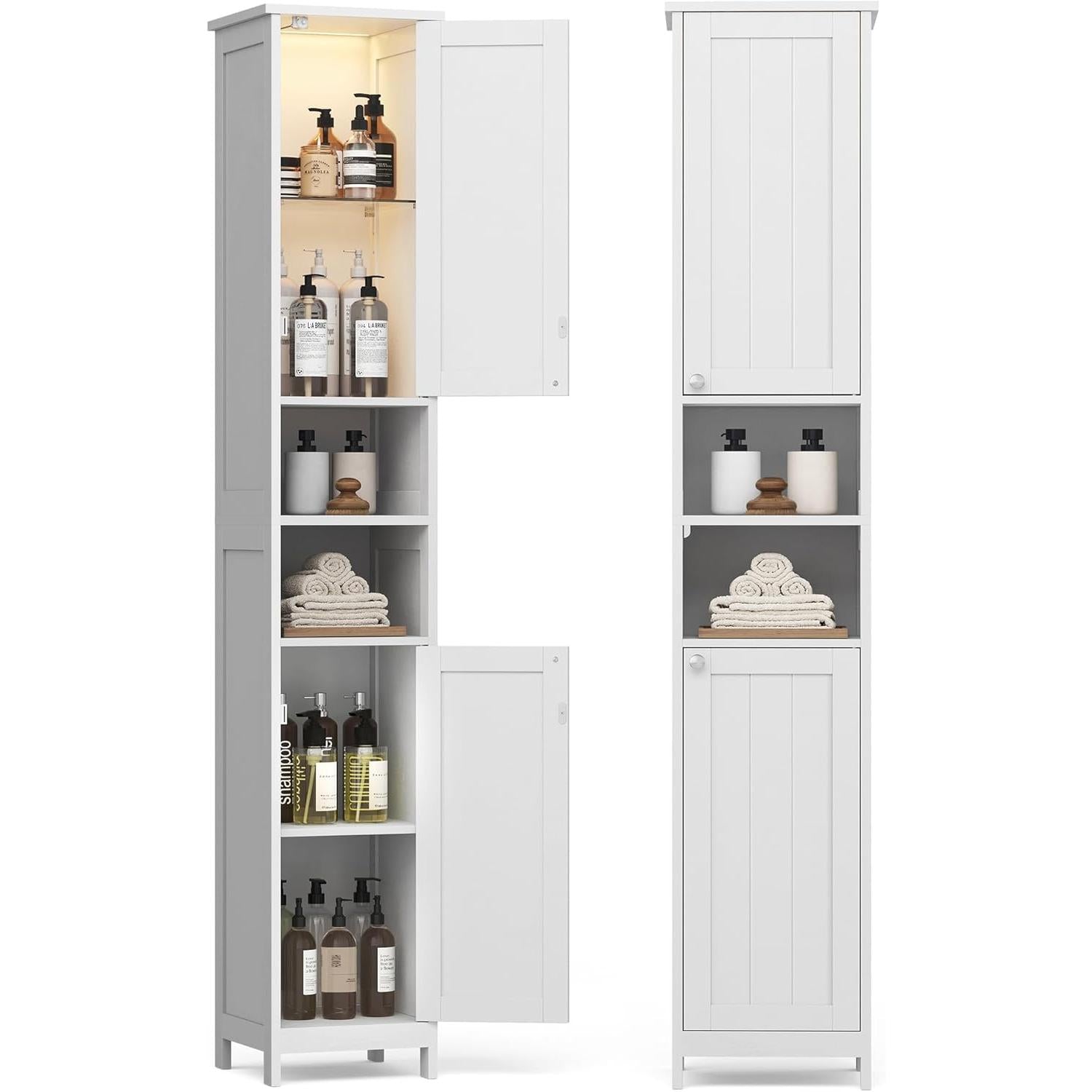 Visoki, uski kupaonski ormarić, 30×30×170 cm, bijeli | VASAGLE-VASAGLE-Vita Home