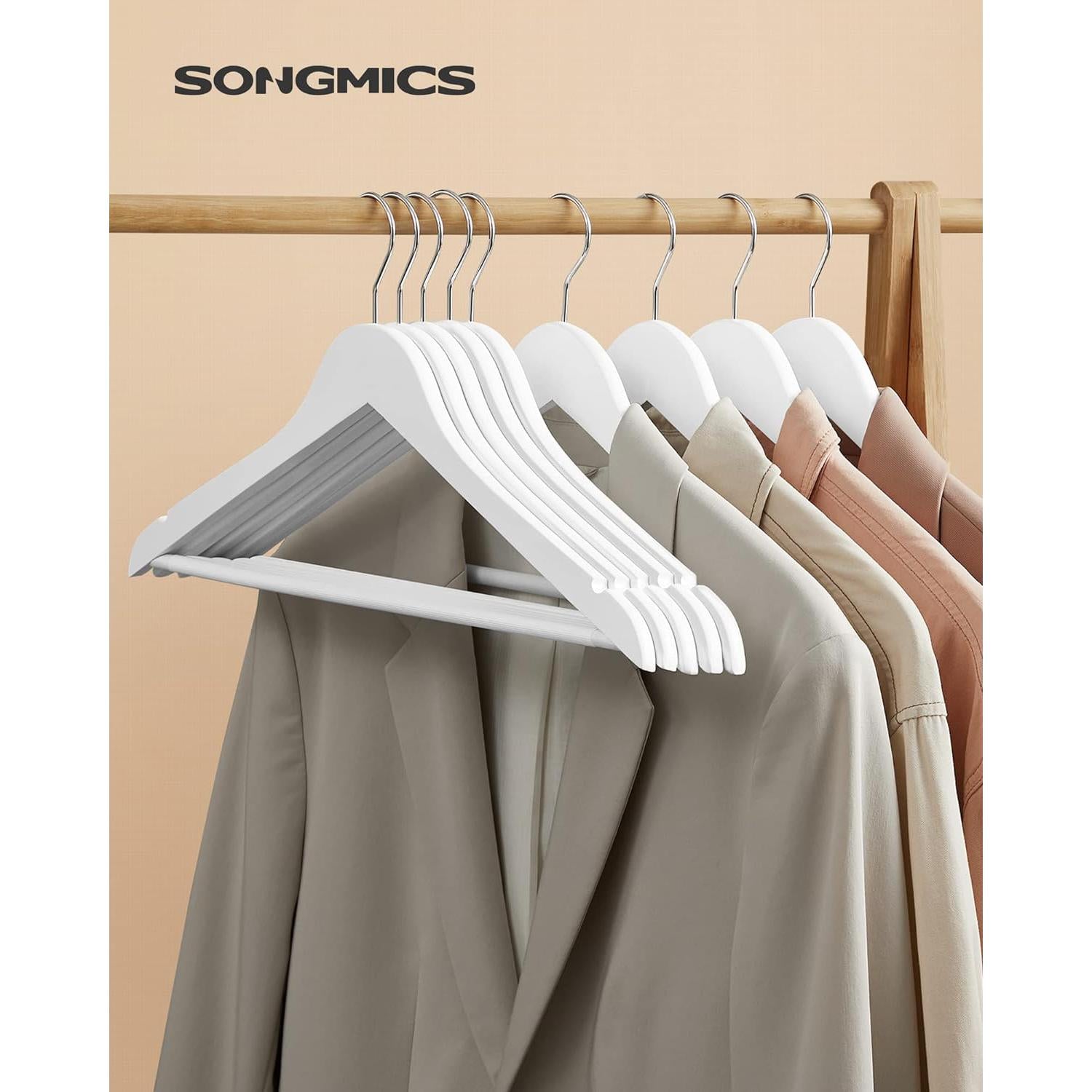 Vješalice za odjeću 50 kom, bijele | SONGMICS-vitahome.hr