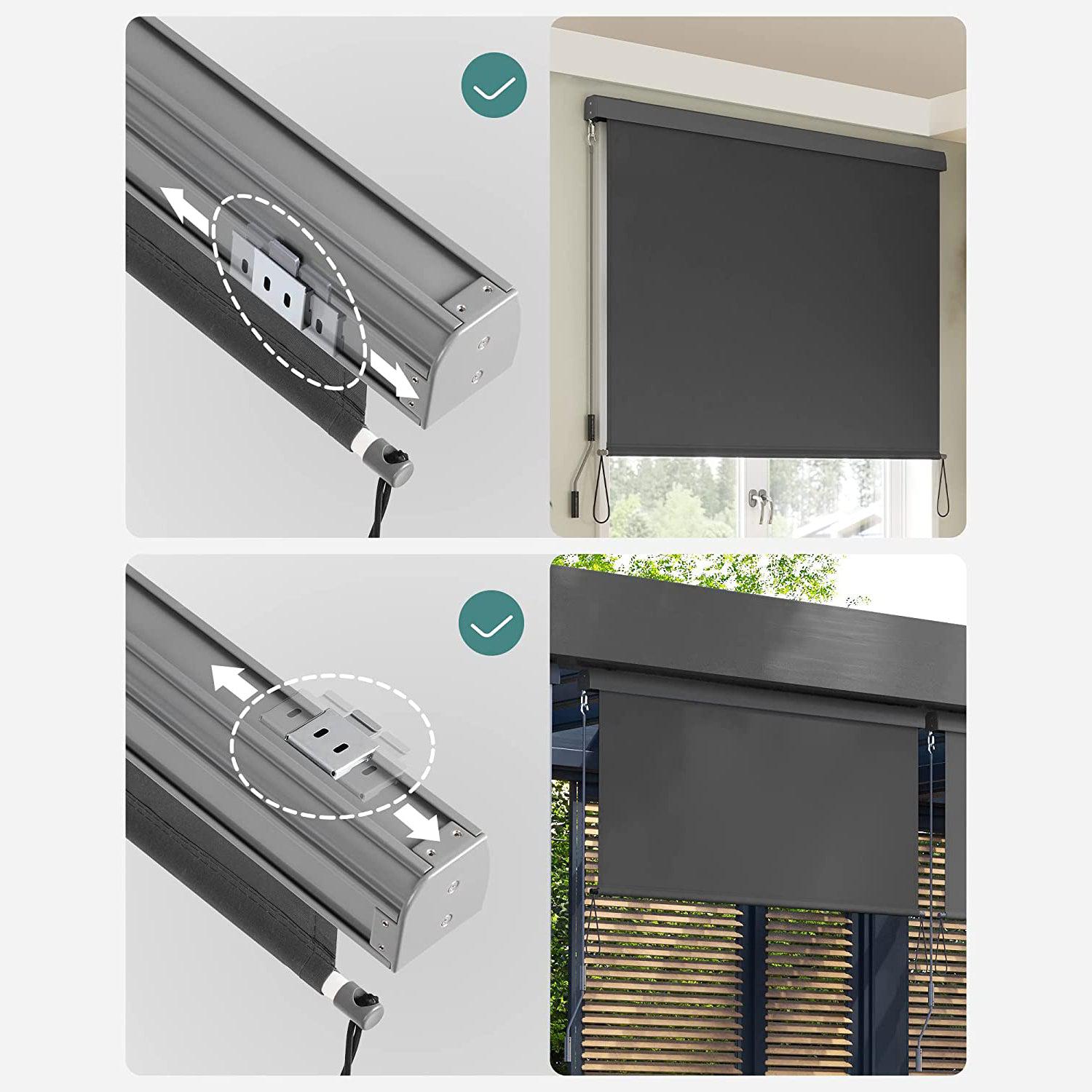 Vodootporna vertikalna tenda 1,4 x 2,5 m, sive boje | SONGMICS-vitahome.hr