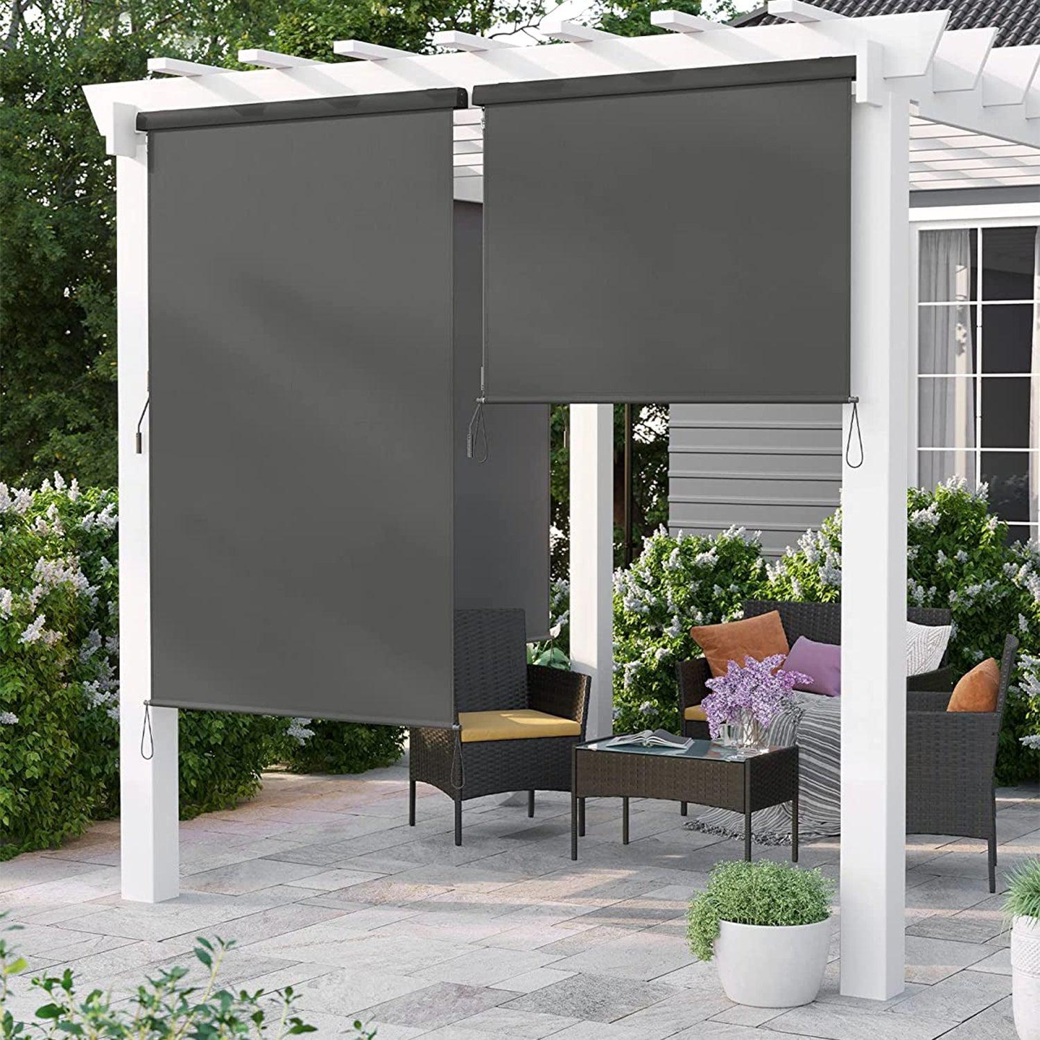 Vodootporna vertikalna tenda 1,4 x 2,5 m, sive boje | SONGMICS-vitahome.hr