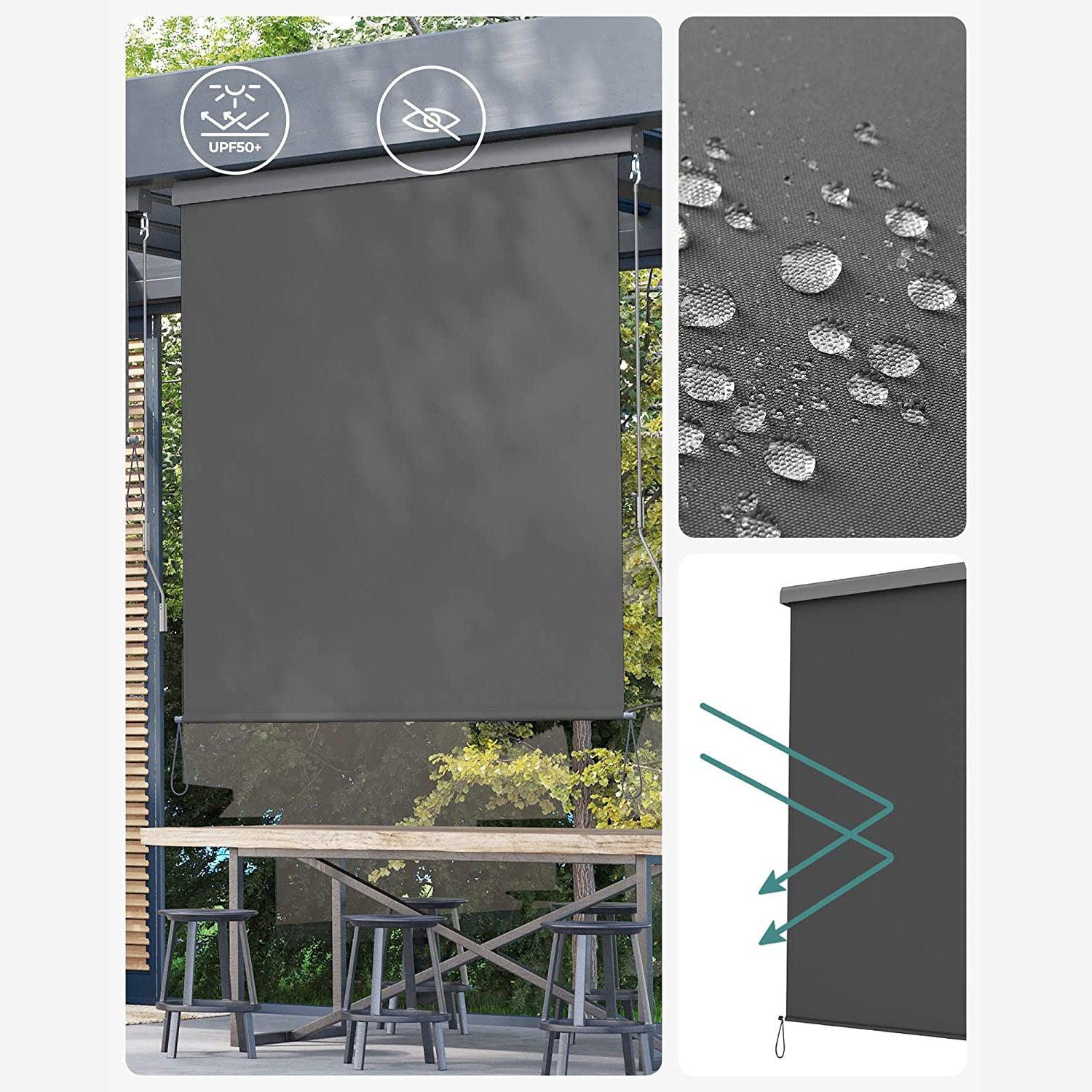 Vodootporna vertikalna tenda 1,4 x 2,5 m, sive boje | SONGMICS-vitahome.hr