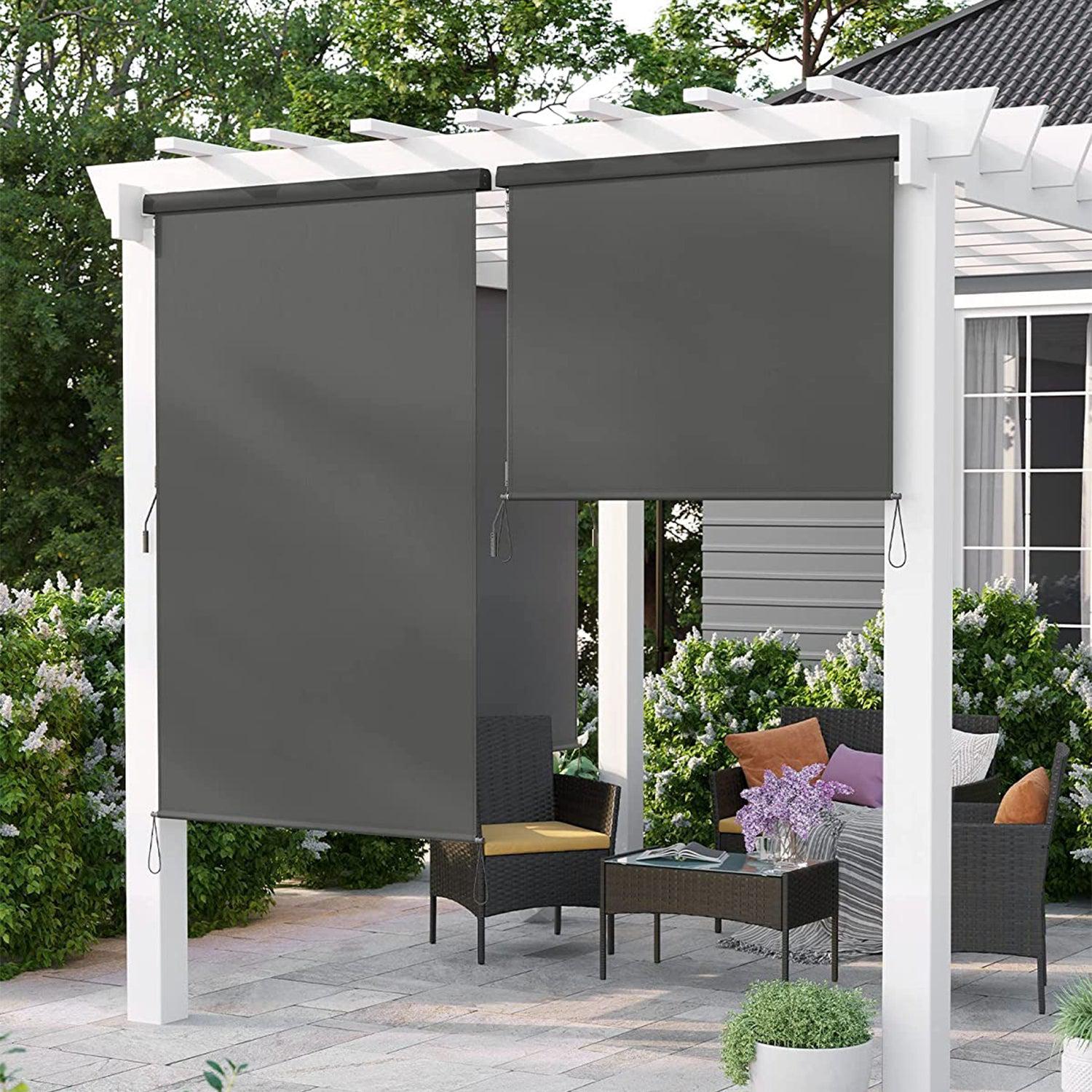 Vodootporna vertikalna tenda 1,4 x 2,5 m, sive boje | SONGMICS-vitahome.hr