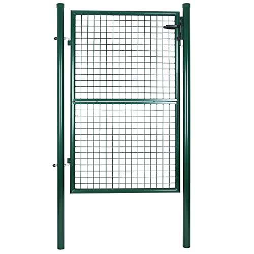Vrtna vrata od galvaniziranog čelika s bravom i 3 ključa, 106 x 200cm, zelena | SONGMICS-vitahome.hr