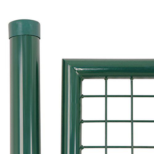 Vrtna vrata od galvaniziranog čelika s bravom i 3 ključa, 150 x 106 cm, zelena | SONGMICS-vitahome.hr