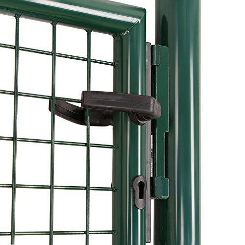 Vrtna vrata od galvaniziranog čelika s bravom i 3 ključa, 150 x 106 cm, zelena | SONGMICS-vitahome.hr