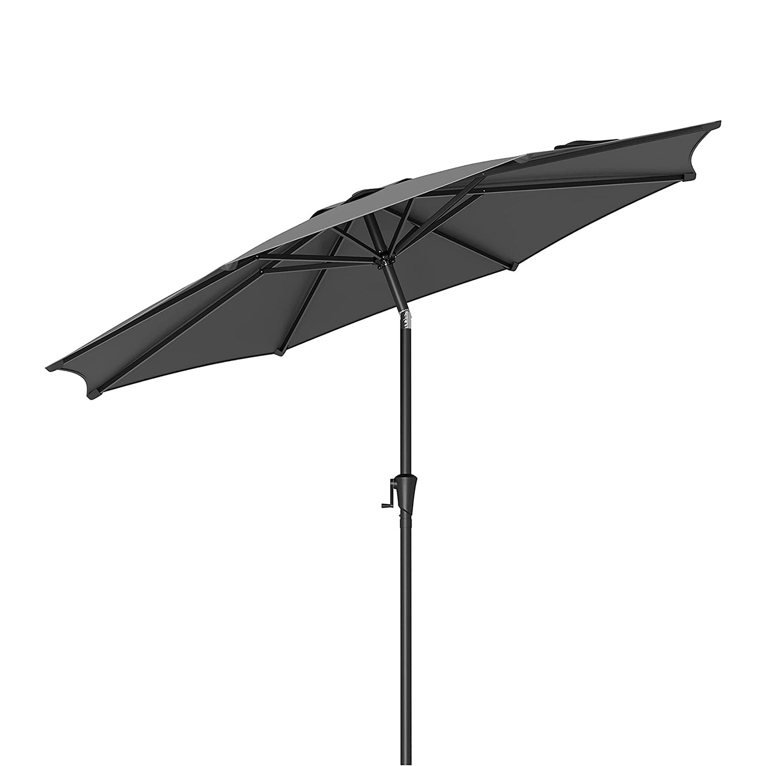 Vrtni suncobran, vanjski suncobran nagiban za 30°, sivi | SONGMICS-vitahome.hr