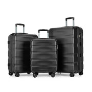 WAVE set od 3 kofera na 4 dvostruka kotača, crni | BONTOUR-vitahome.hr