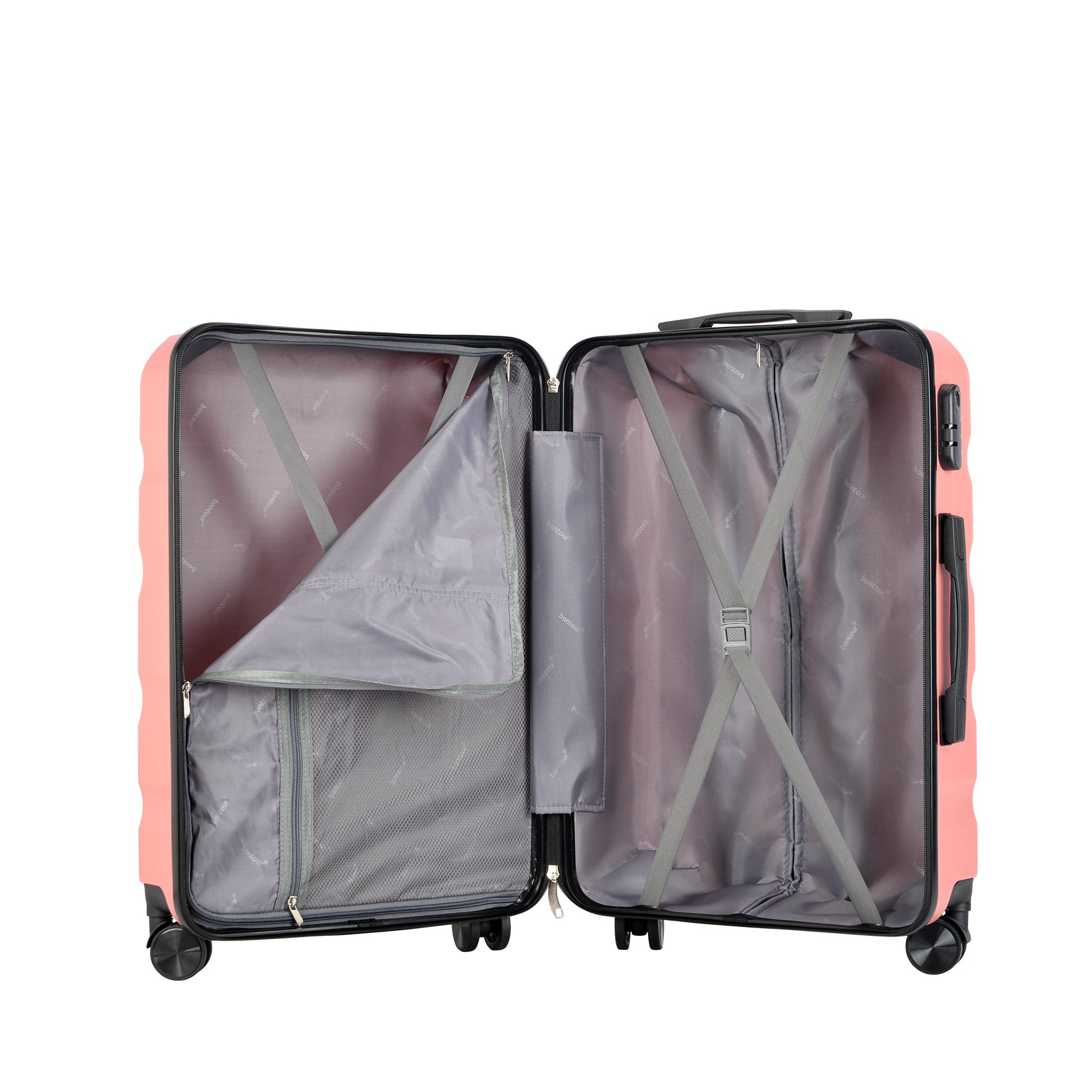 WAVE set od 3 kofera na 4 dvostruka kotača, roze zlato | BONTOUR-vitahome.hr